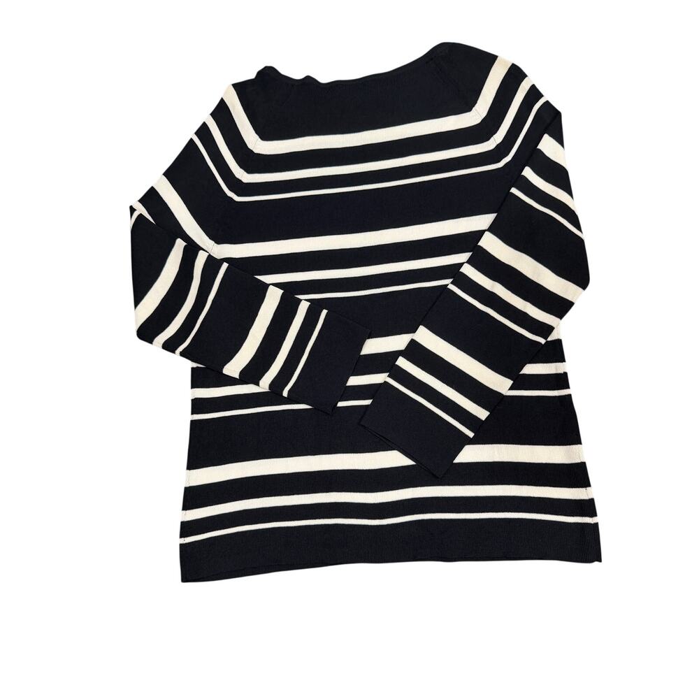 Pendleton Lightweight Boat Neck Sweater - Black/White - Size Small